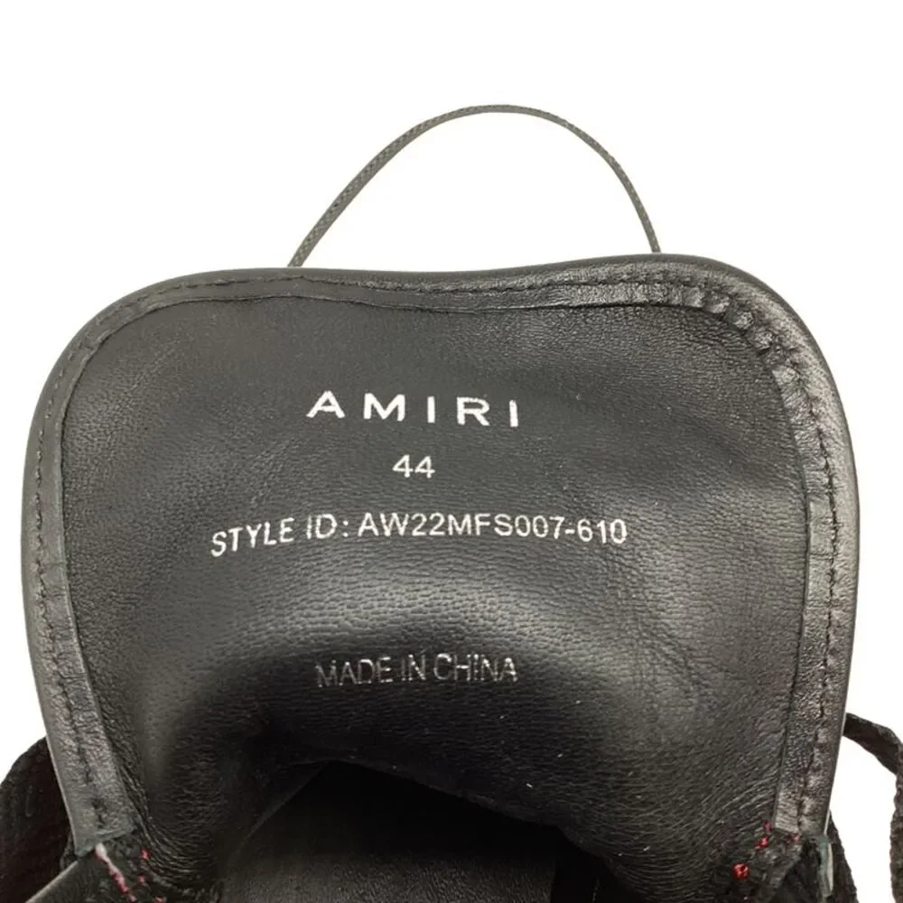 Amiri Bandana MA Court Hi-Top Sneakers in Red Canvas